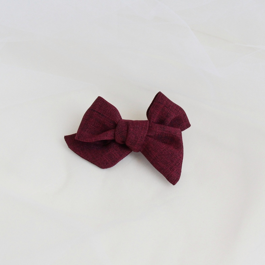 Заколка-автомат "Бант" бордовый