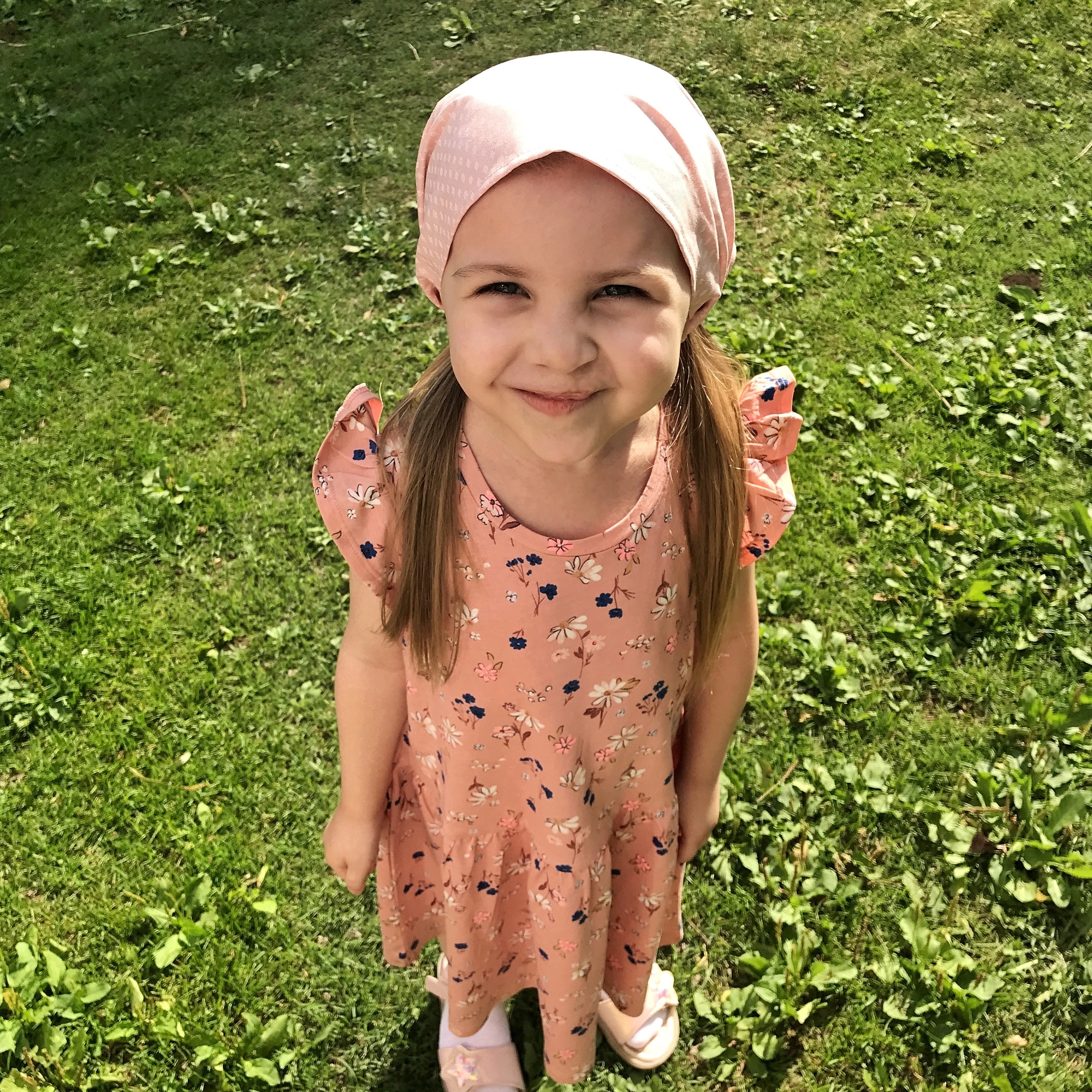 Косынка "Розовая в ромбик"