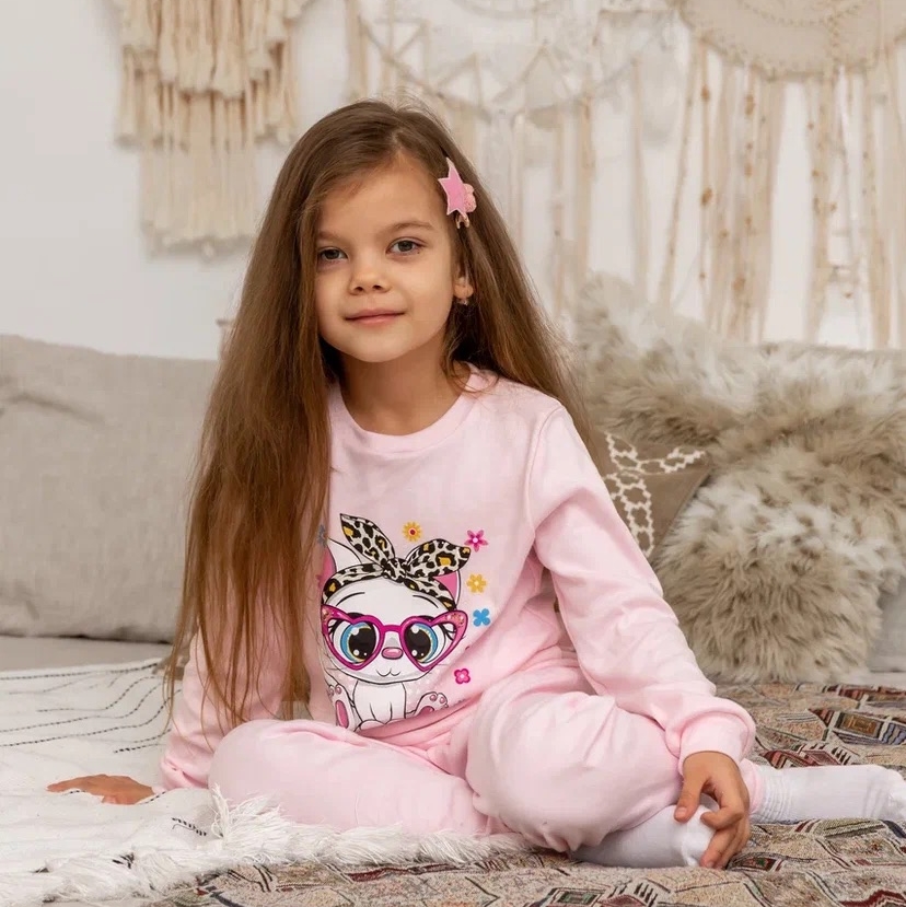 Заколка клик-клак "Блестящая звезда" светло-розовый