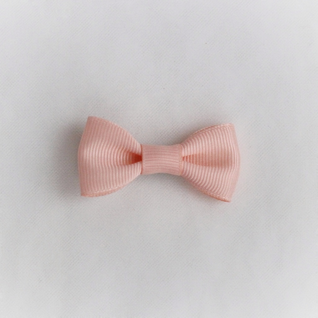Заколка-зажим "Репсовый бантик" персиковый