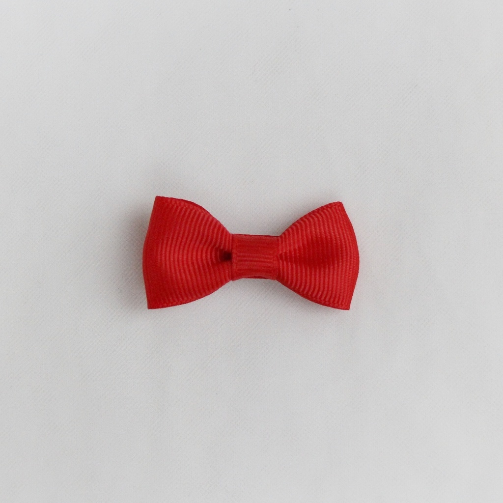 Заколка-зажим "Репсовый бантик" красный