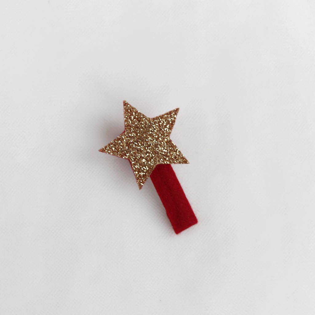 Заколка-зажим "Звезда" золотая