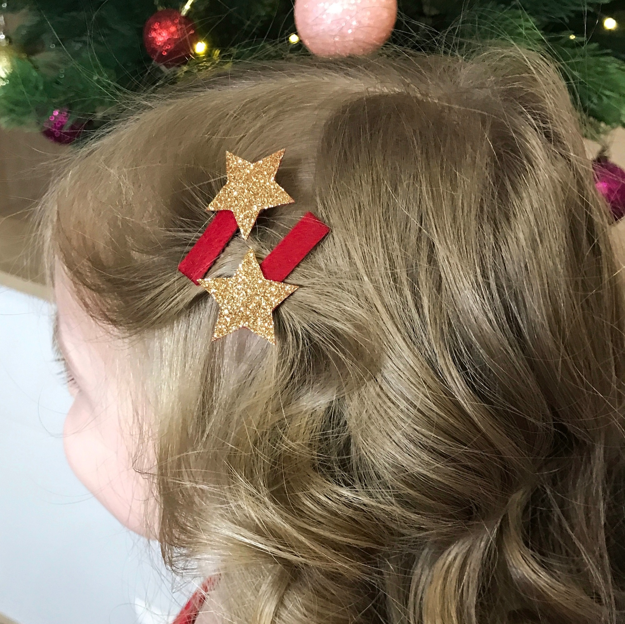 Заколка-зажим "Звезда" золотая