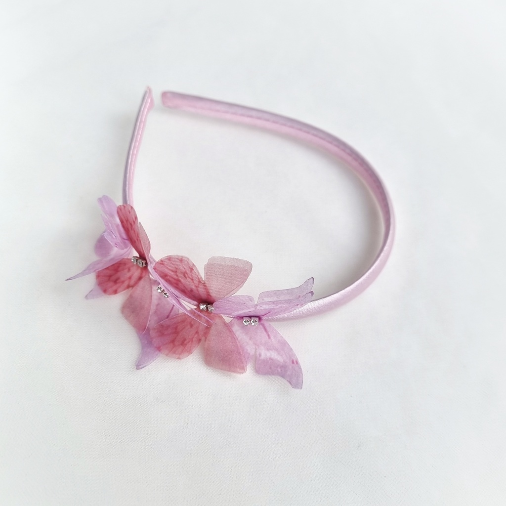 Ободок "Бабочки" сиреневый