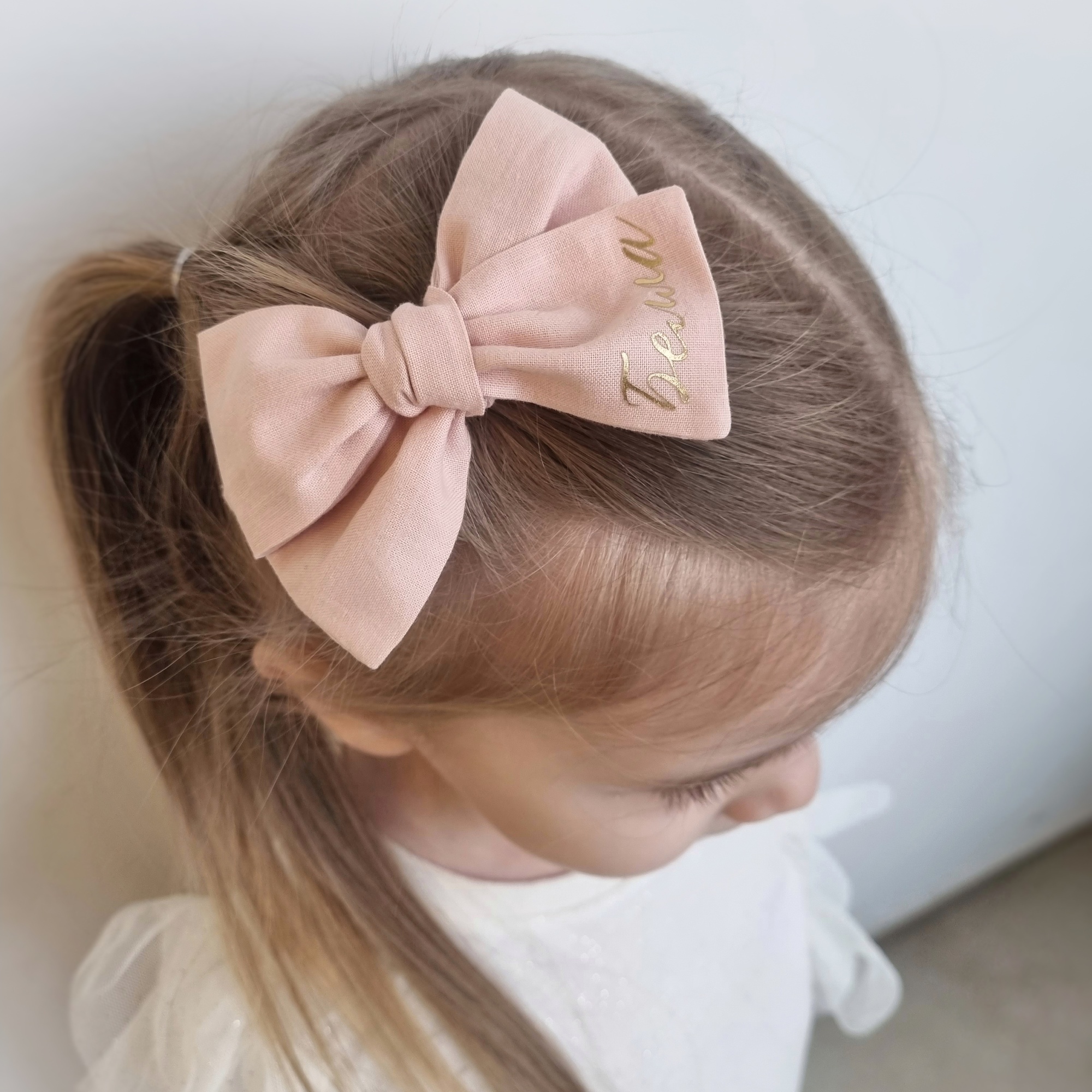 "Именной бант" светло-розовый