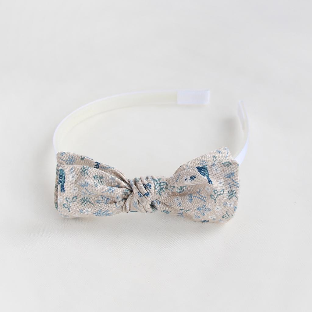 Ободок "Бант узелок" бежевый