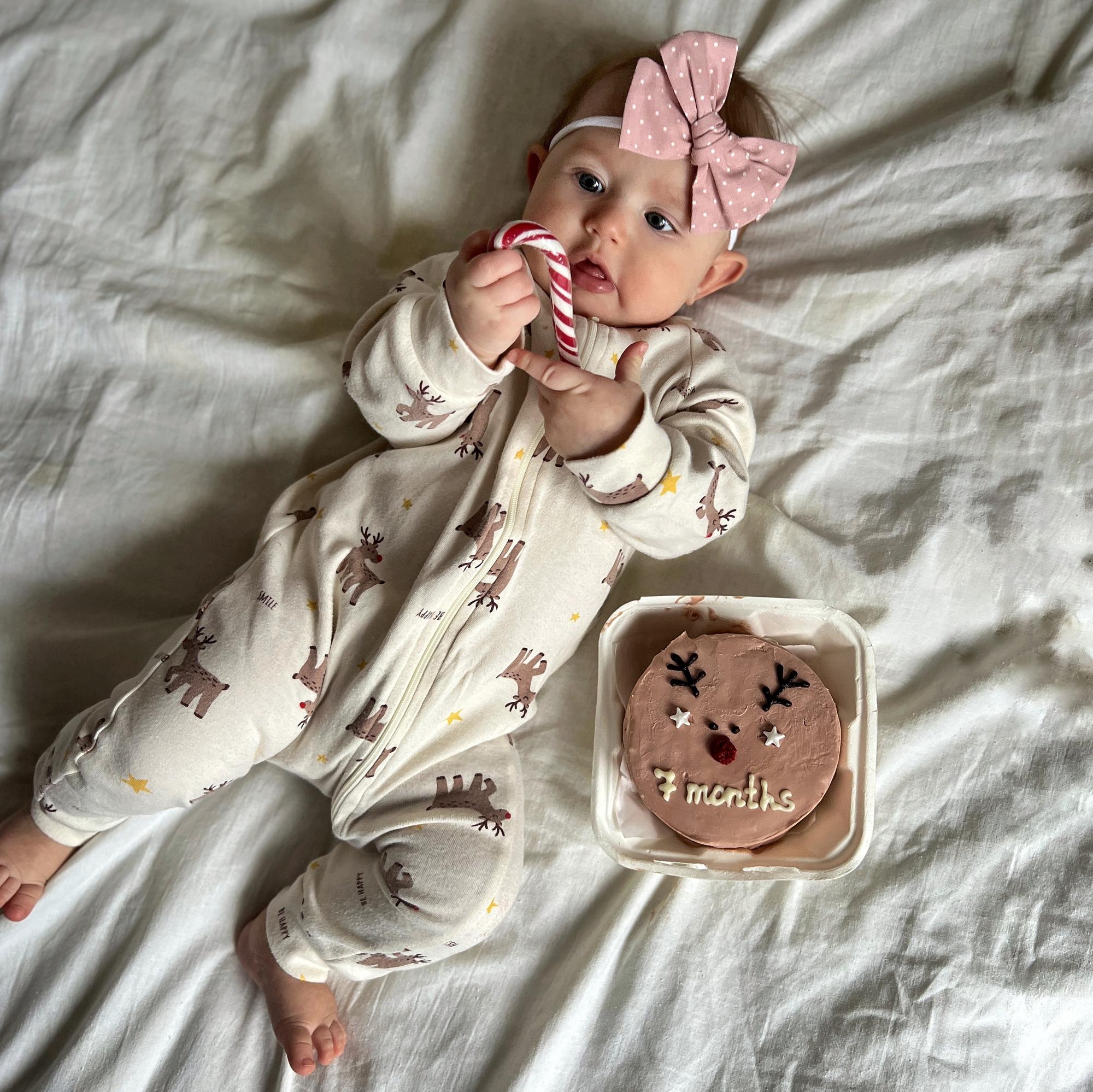 Повязка на голову "Хлопковый бант" розовый в горошек