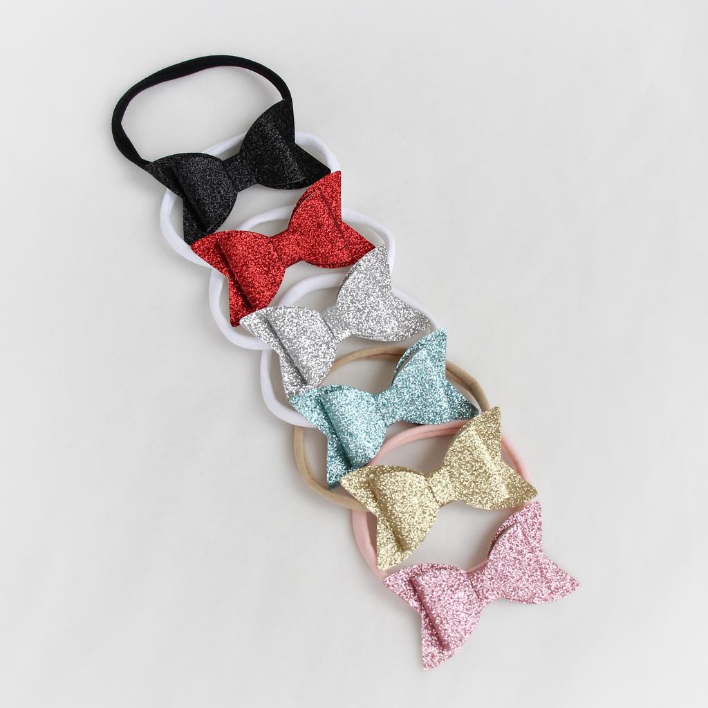Повязка на голову "Блестящий бант" в ассортименте