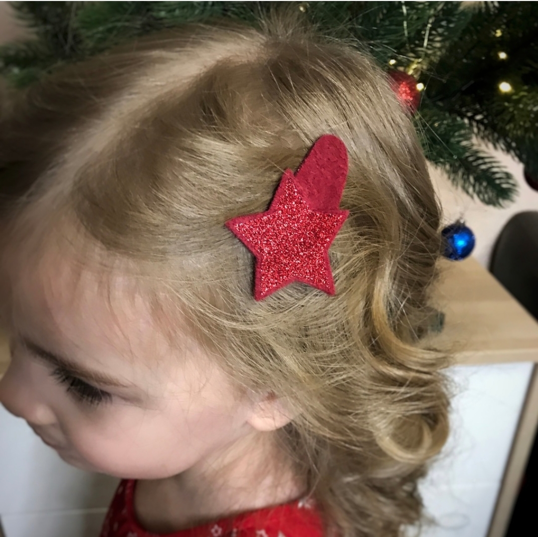 Заколка клик-клак "Блестящая звезда" в ассортименте