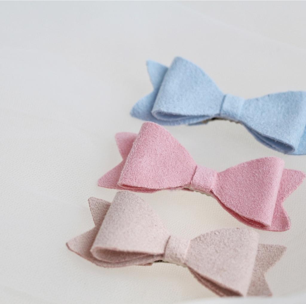 Заколка-зажим "Замшевый бантик" в ассортименте