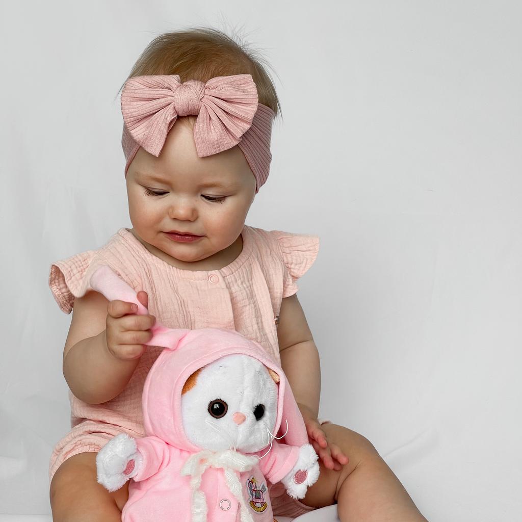 Повязка на голову до 6 месяцев "Широкий бант" в ассортименте