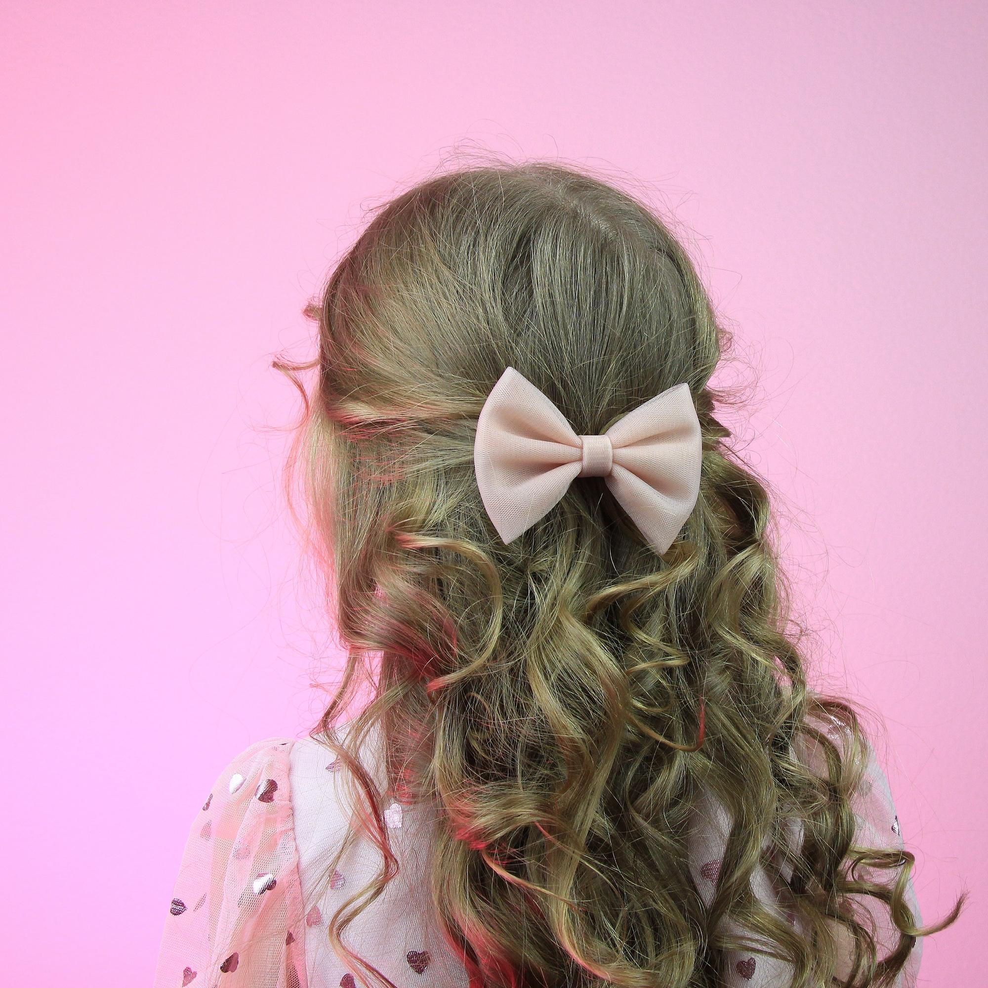 Заколка-зажим "Фатиновый бант" в ассортименте