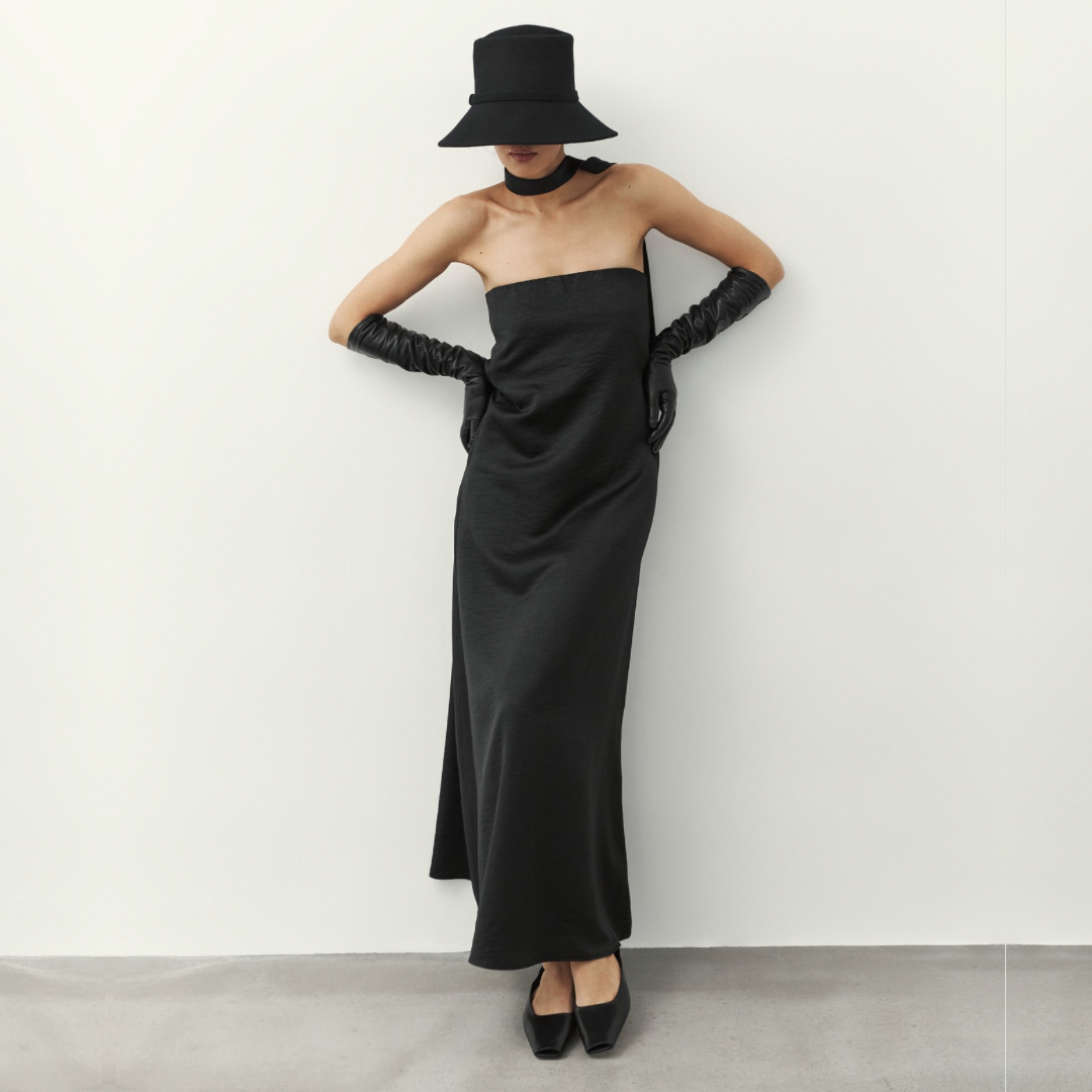 Платье макси с открытыми плечами 'Aalto'