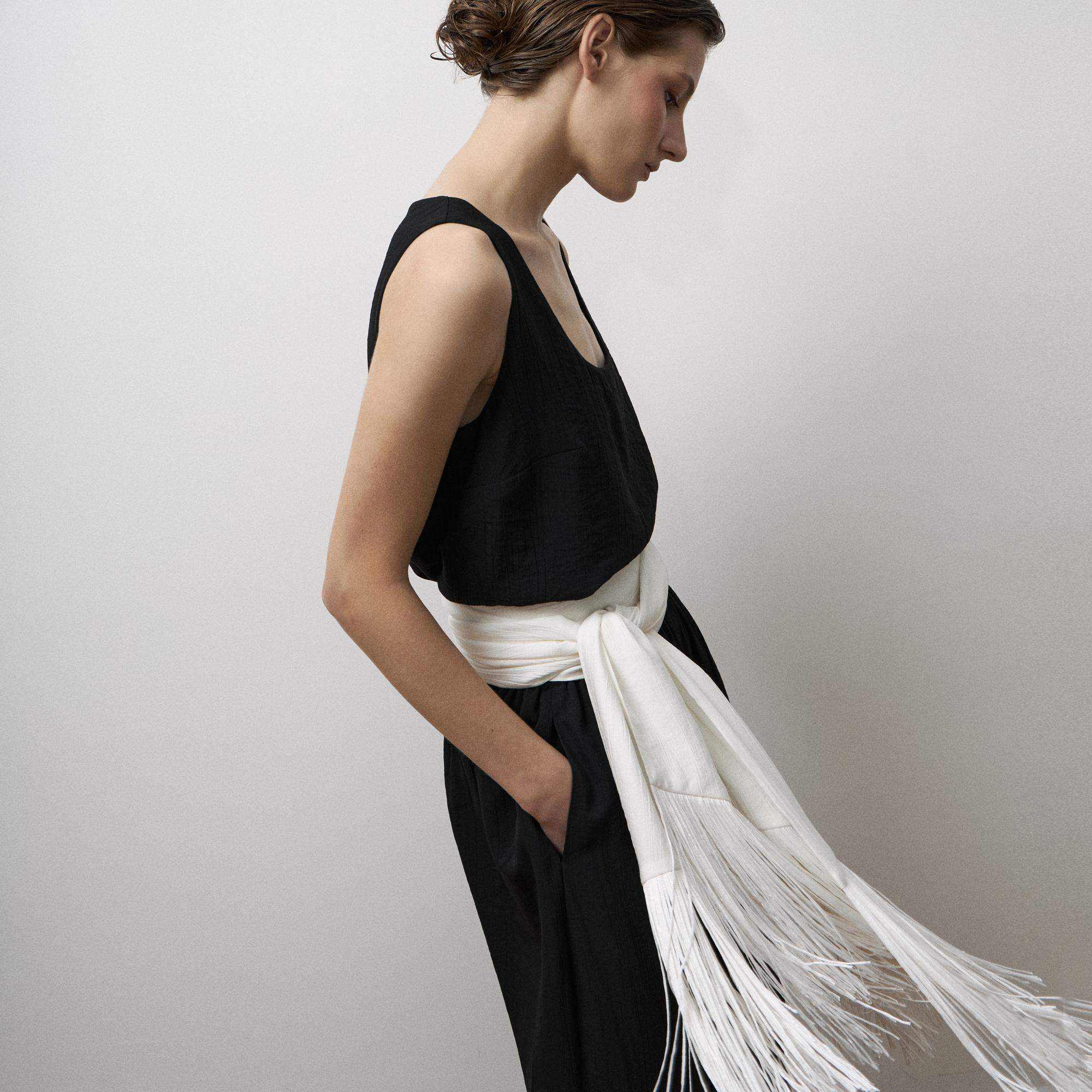 Палантин с бахромой 'Santal'