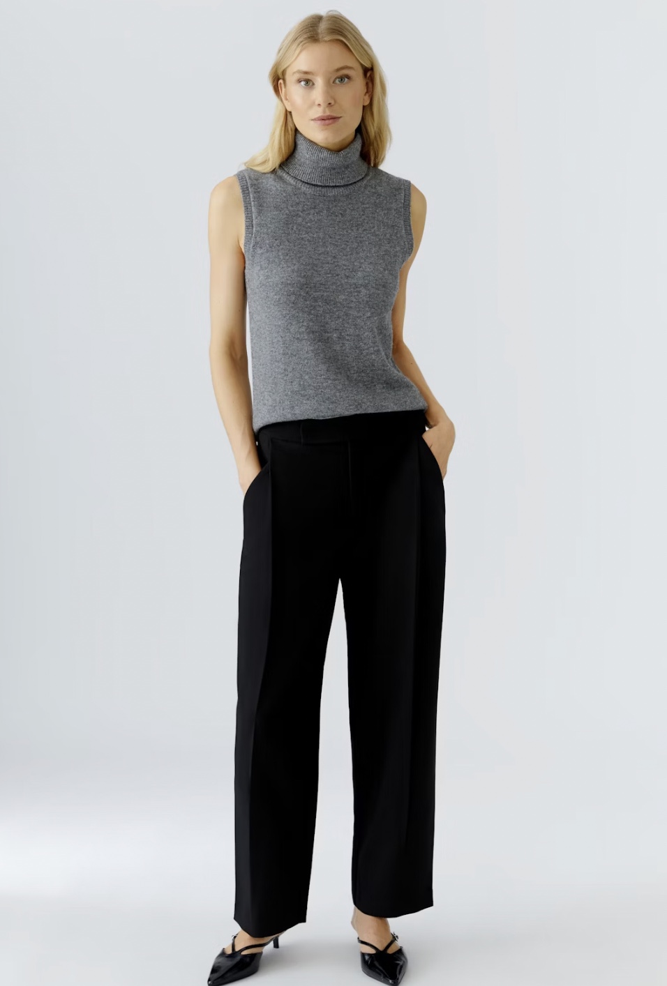 Брюки черные складка