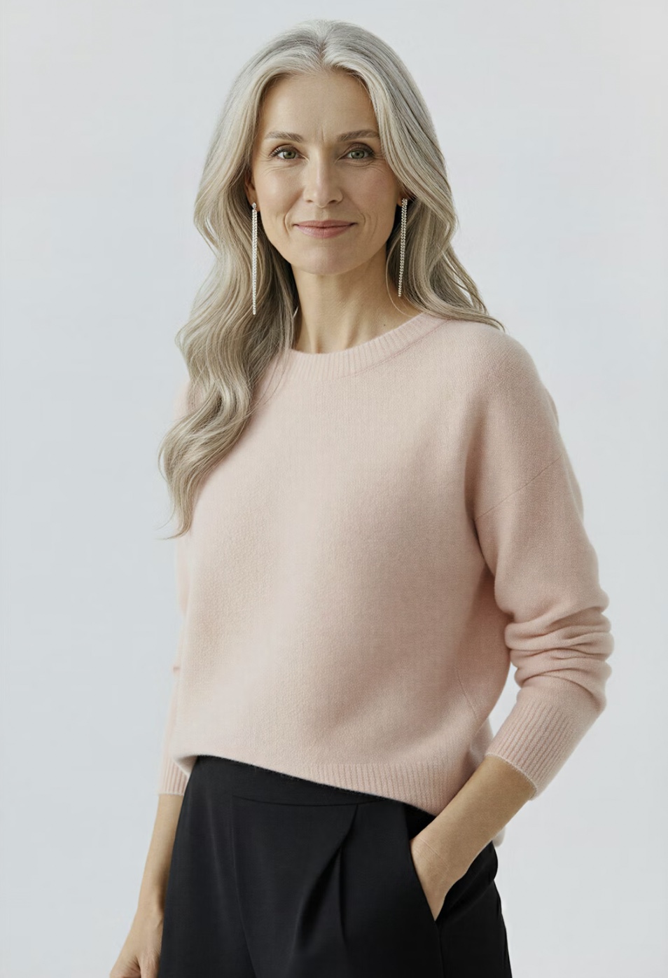 Джемпер пушистый пыльная роза