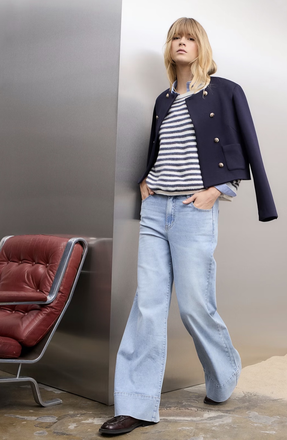 Джинсы с манжетами