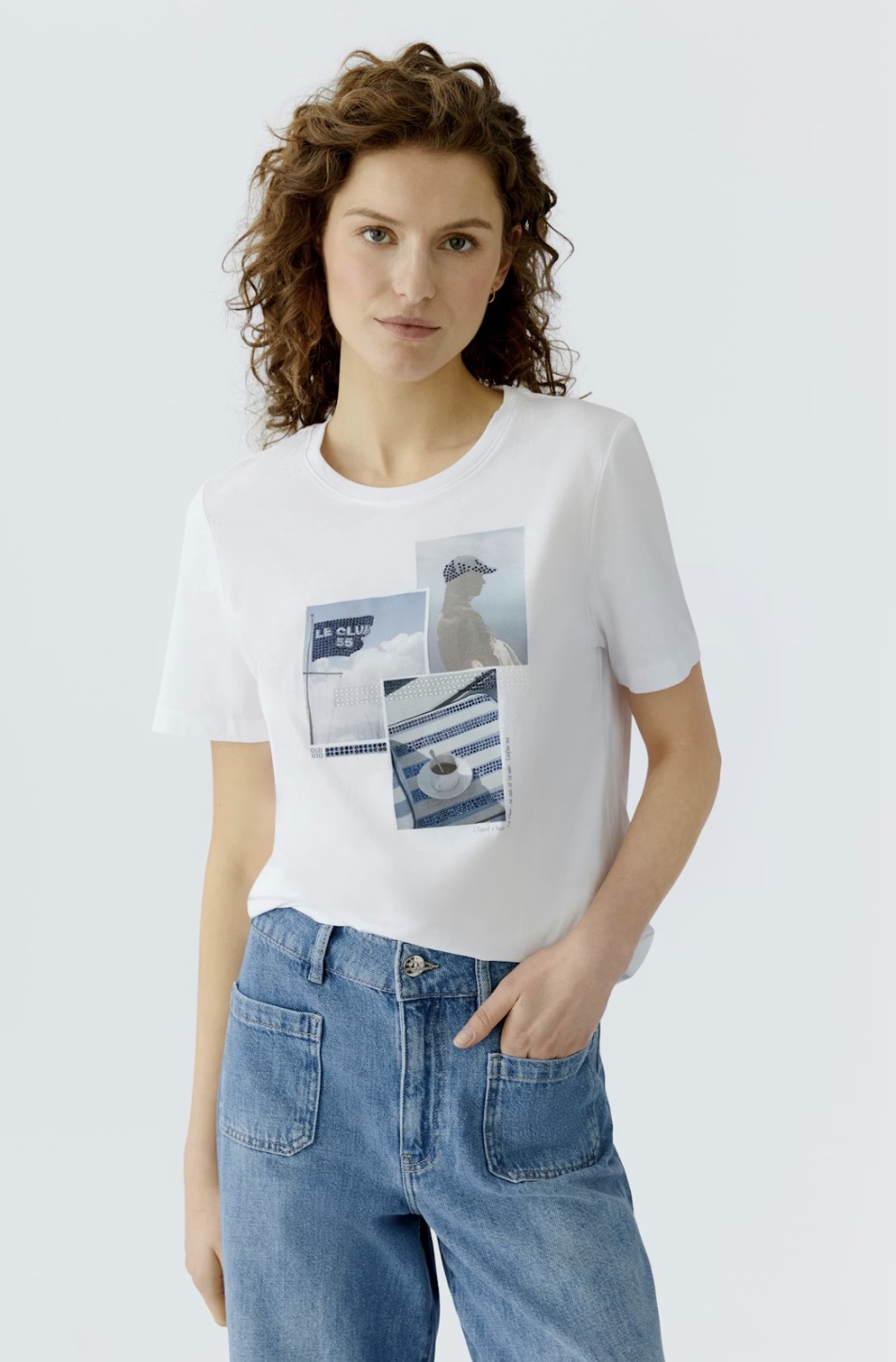 Футболка принт синий