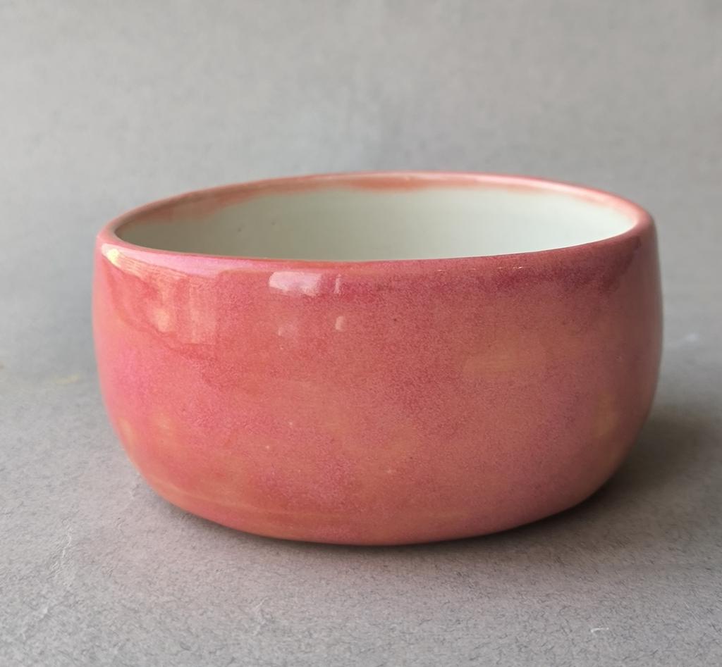 Мисочка с бегемотом корраловая