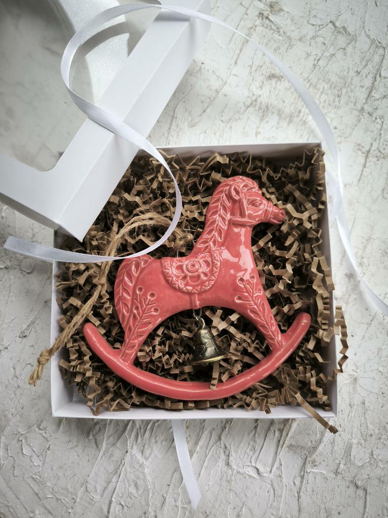 Лошадка -качалка подвес (красный)