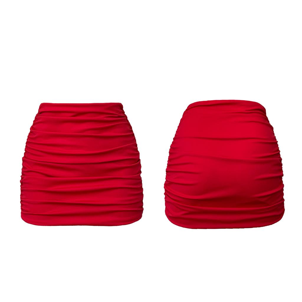 crasta краста красная мини юбка драпировка