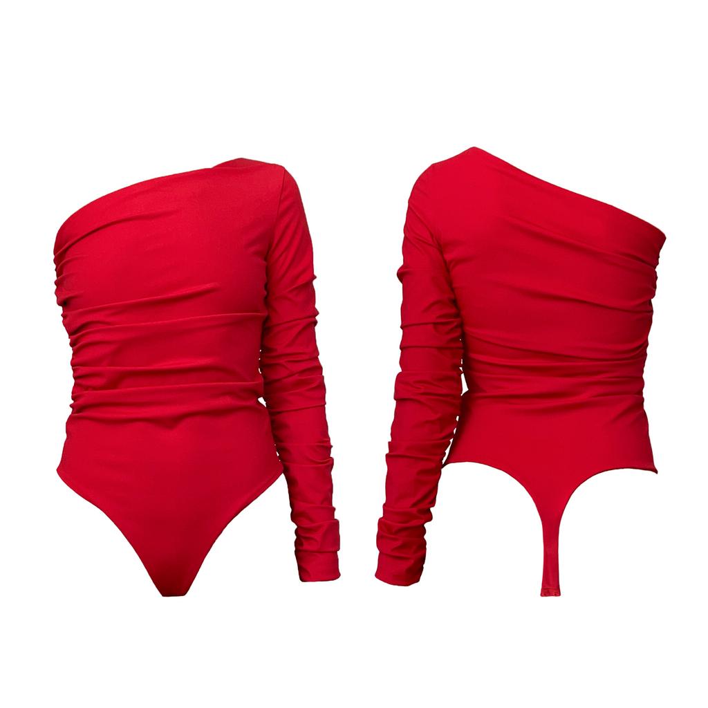 crasta краста красный боди один рукав