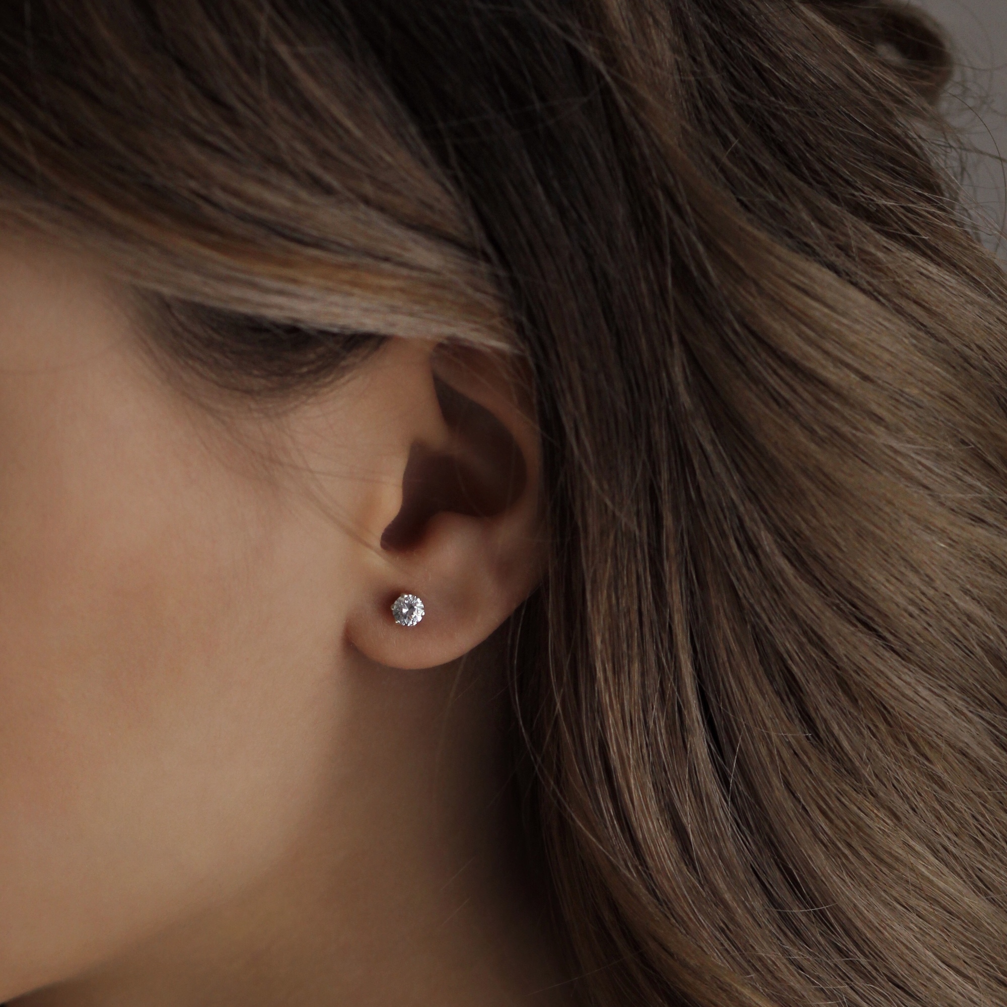 Пусет White Circle Gold