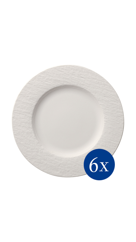 Набор обеденных тарелок (6шт) 27 см Villeroy & Boch Manufacture Rock White Matt