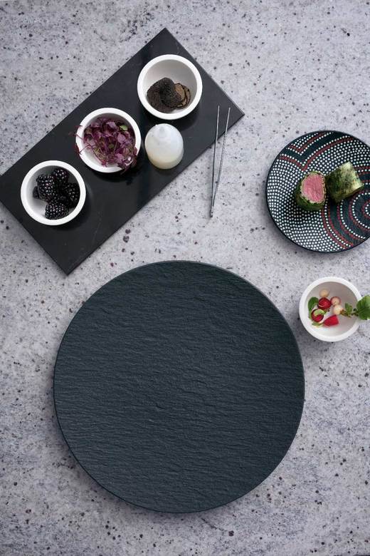 Тарелка для пиццы 31,8 см Villeroy & Boch Manufacture Rock Black Matt