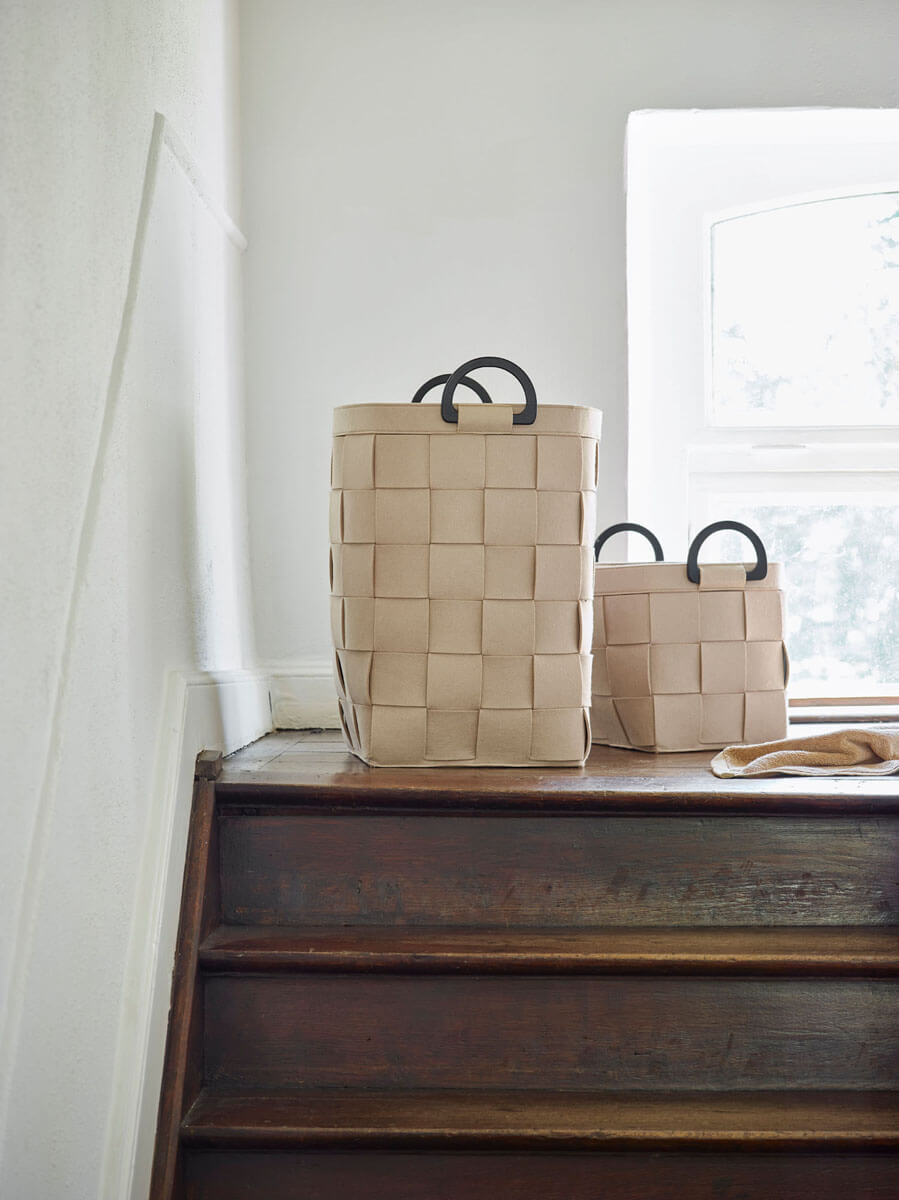 Корзина плетеная для белья большая AQUANOVA DIX 34x34x57,5 cm