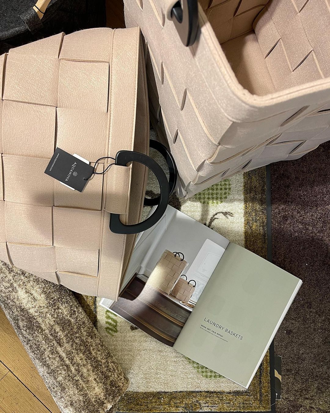 Корзина плетеная для белья средняя AQUANOVA DIX 34x25,5x32 cm