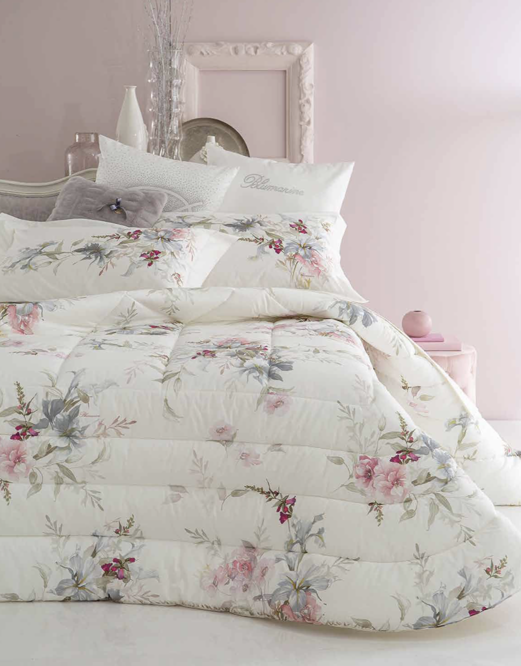 Постельное белье двуспальное BLUMARINE Beatrice, розовые цветы