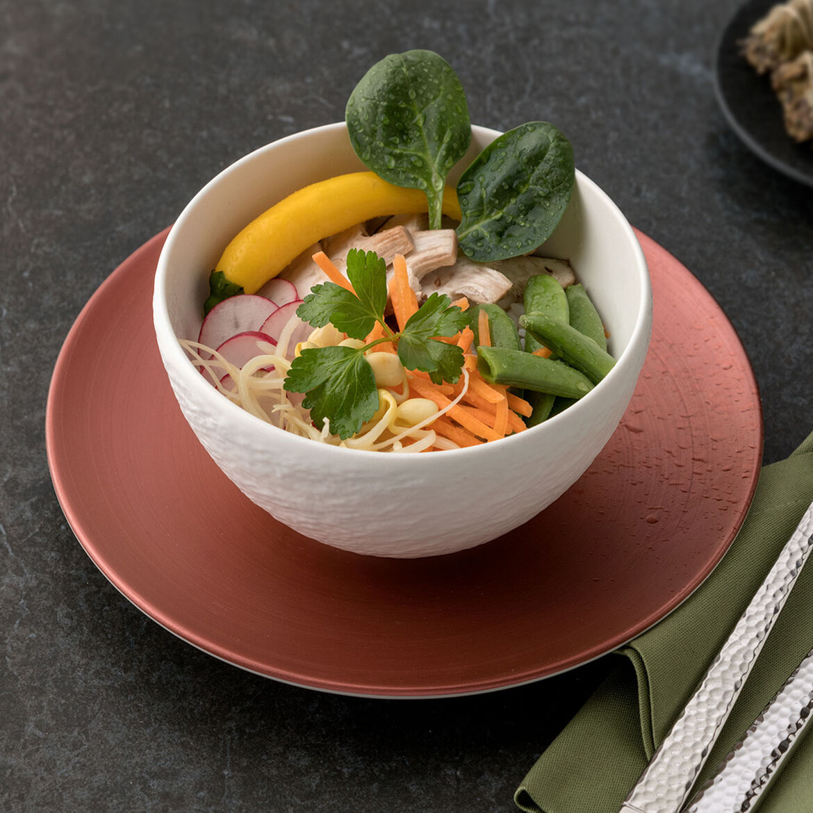 Набор салатников (4шт) 430 мл Villeroy & Boch Manufacture Rock White Matt