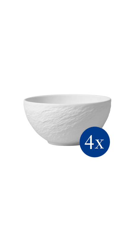 Набор салатников (4шт) 430 мл Villeroy & Boch Manufacture Rock White Matt