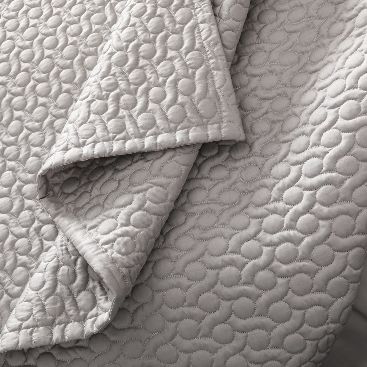 Стеганое покрывало Poesie из хлопкового сатина, Alexandre Turpault / цвет: серый (argent)