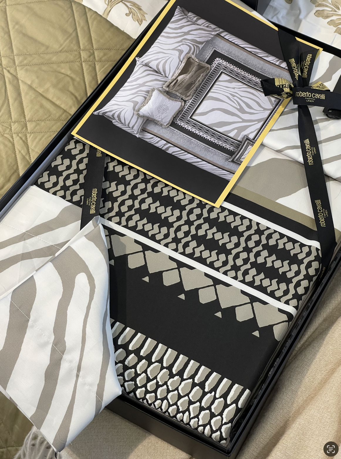 Постельное белье двуспальное Roberto Cavalli Frame Zebrage col.03