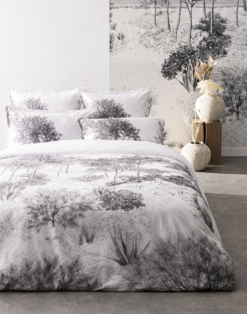 Постельное белье двуспальное Alexandre Turpault Dune blanc