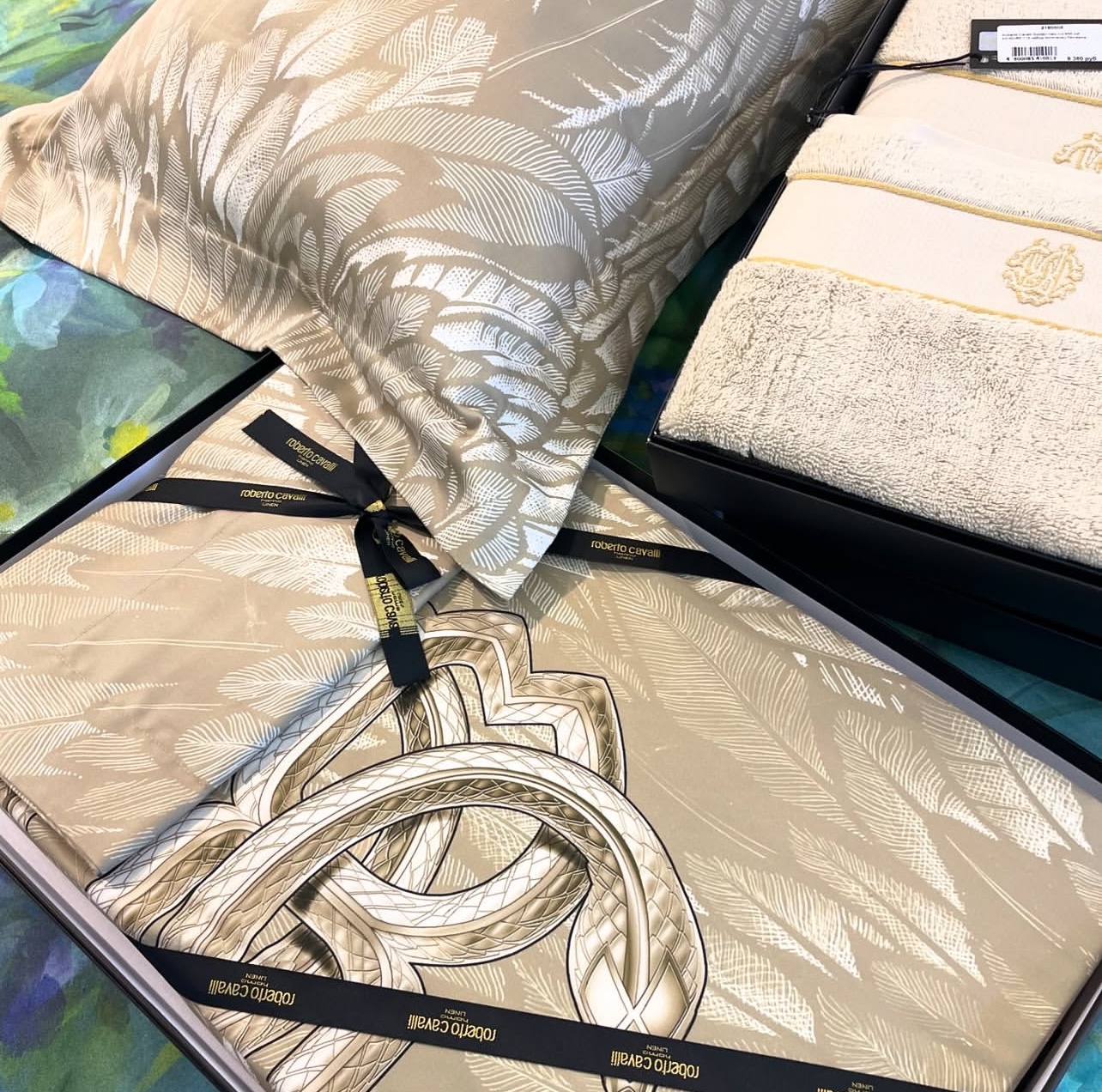 Постельное белье двуспальное Roberto Cavalli Plumage col.001