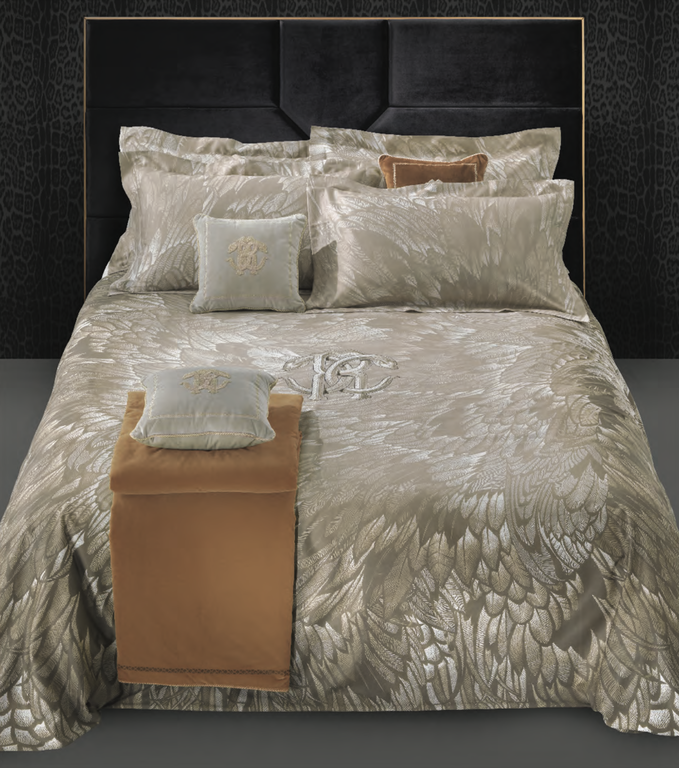 Постельное белье двуспальное Roberto Cavalli Plumage col.001