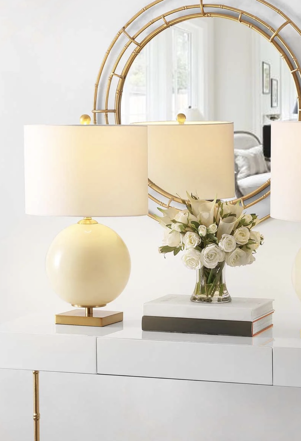 Комплект из 2-х керамических ламп Anina Cream Sphere