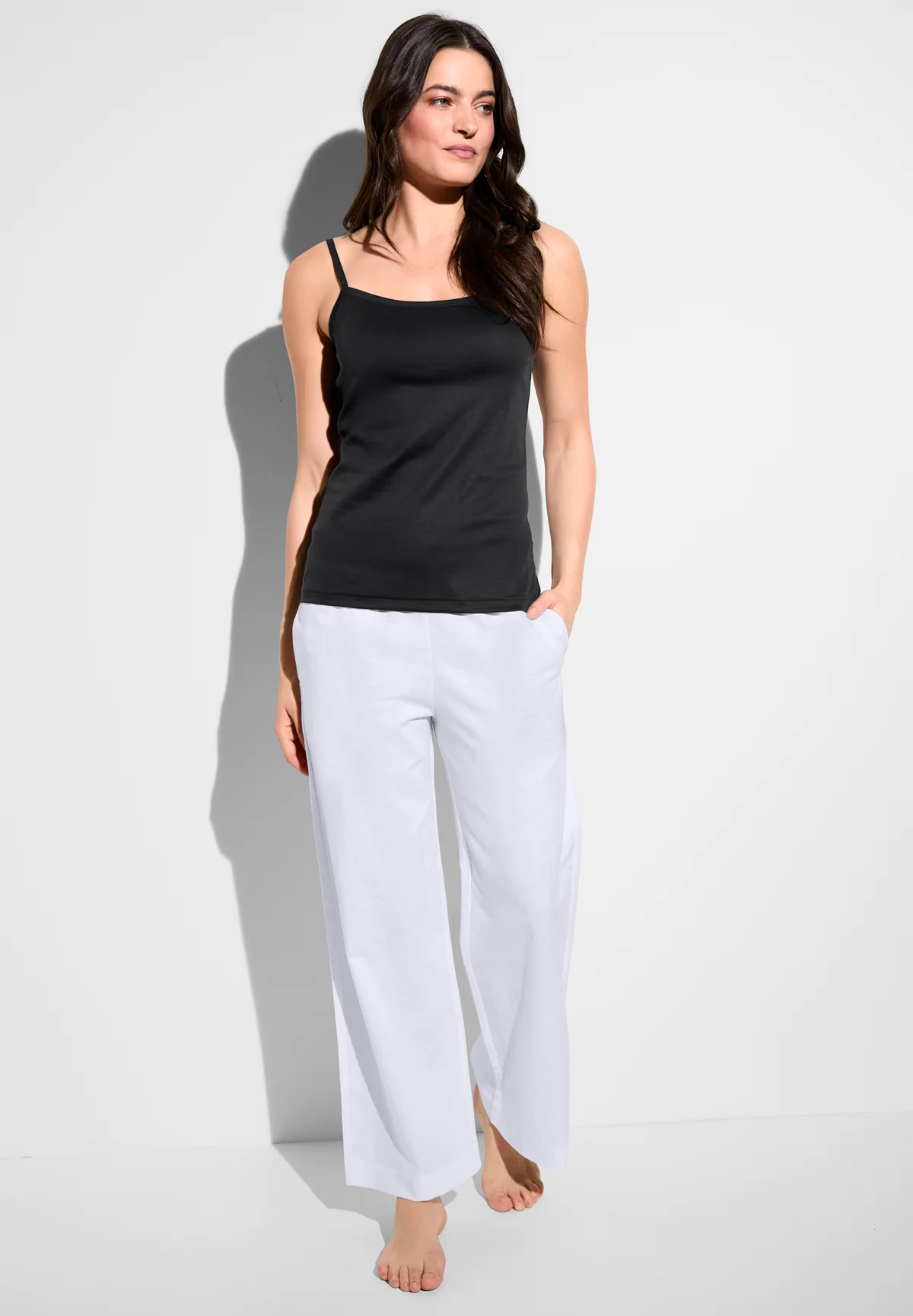 Льняные брюки  Linen Blend Zimmerli, цвет: белый