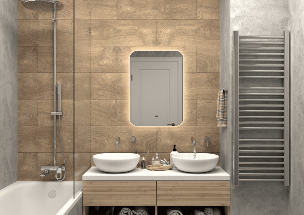 Зеркало Continent Burzhe LED теплая подсветка