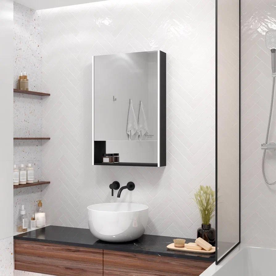 Зеркало-шкаф Continent FILIT LED 500х800 чёрный