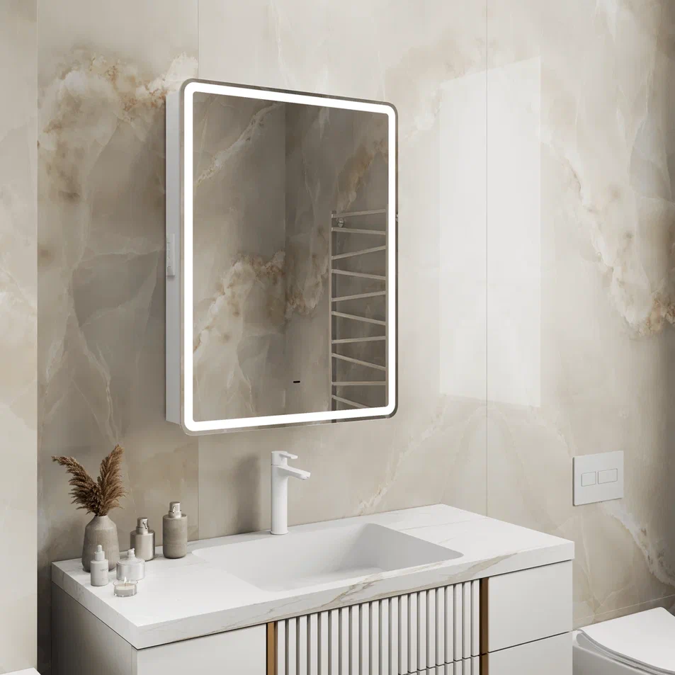 Зеркало-шкаф Continent Holder Lense LED 600*800 правый