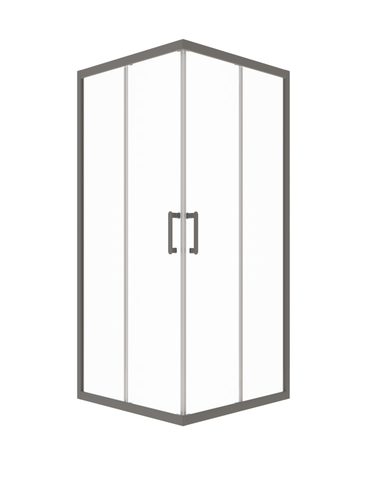 Душевое ограждение Triton без поддона Фикс-Графит 100*100