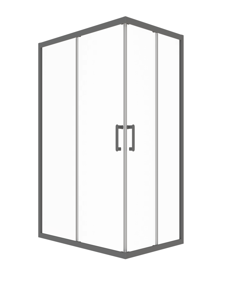 Душевое ограждение Triton без поддона Фикс-Графит 120*90