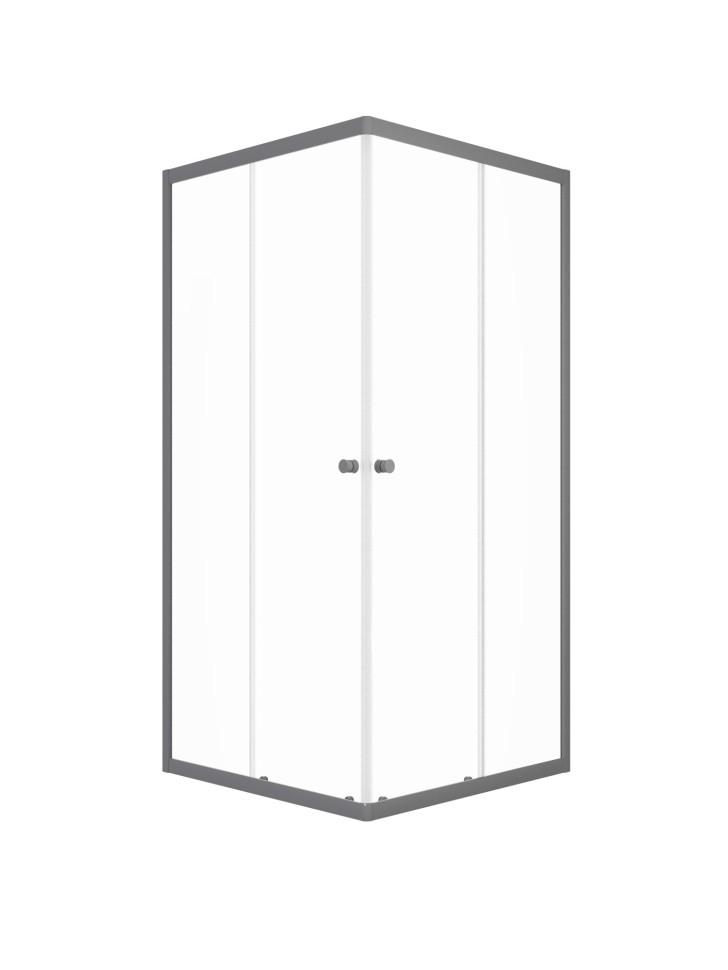 Душевое ограждение Triton без поддона Вента-Графит 100*100 Прозрачный