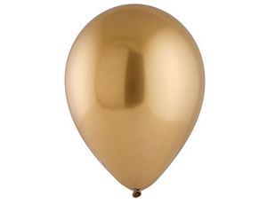 Латексный воздушный шар, золотой хром, 36 см