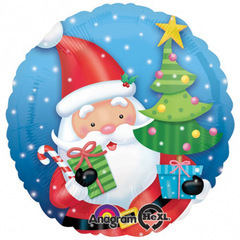 Круг Санта с елкой