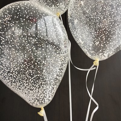 Прозрачный шар с конфетти, снег, 36 см
